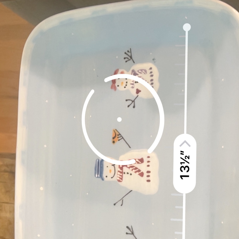 Hartstone pottery Christmas snowman platter